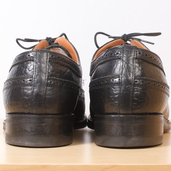 VTG Royal Richmond Wingtip Blucher Men's Shoe 11 EEE Black Bull-Hide 🇨🇦 VGUC - Picture 4 of 8